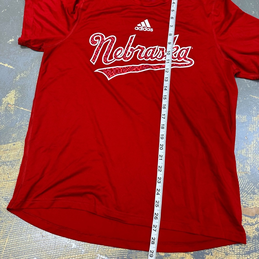Adidas Nebraska Cornhuskers Shirt Large NCAA Big Red A9G001 Creator University - Picture 6 of 7